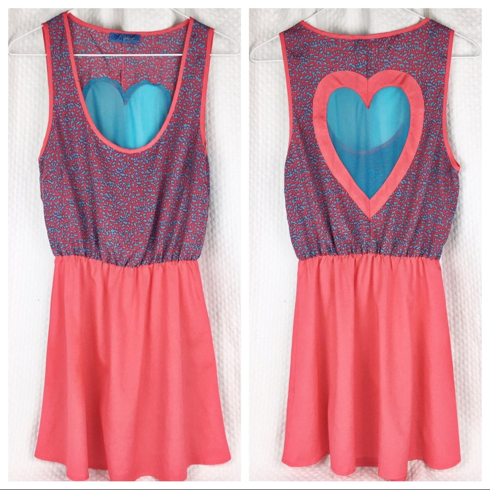 S&S Clothing Sleeveless Dress Heart Accent Back S